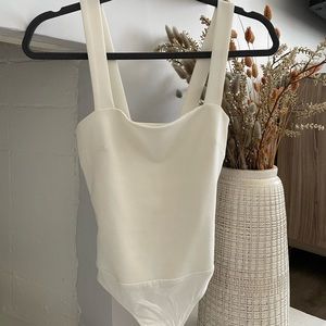 White Crepe Body Suit